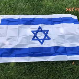 Israel National Flag 4x5ft Hanging Polyester ISR IL Israeli National Flags Banner home Decoration