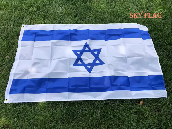 Israel National Flag 4x5ft Hanging Polyester ISR IL Israeli National Flags Banner home Decoration