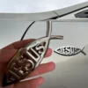 Metal Jesus Fish Stickers Applicable to Car Trunk, Fender and Rear Bumper, 3D Metal Stickers, Christian Badge
