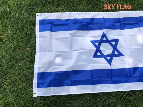 Israel National Flag 4x5ft Hanging Polyester ISR IL Israeli National Flags Banner home Decoration