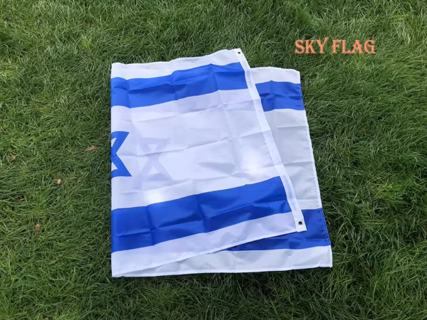 Israel National Flag 4x5ft Hanging Polyester ISR IL Israeli National Flags Banner home Decoration