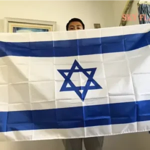 Israel National Flag 4x5ft Hanging Polyester ISR IL Israeli National Flags Banner home Decoration